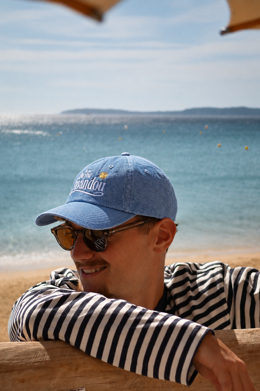 La Casquette DO YOU DO YOU LAVANDOU Denim Bleu Clair